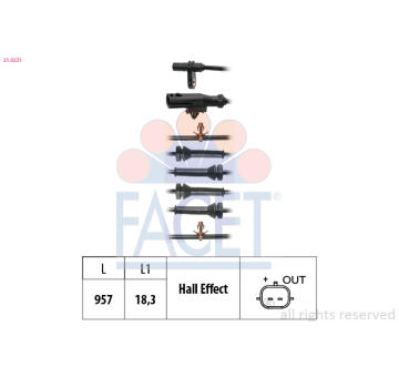 Snímač, počet otáček kol FACET 21.0231