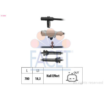 Snímač, počet otáček kol FACET 21.0256