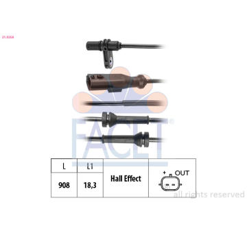 Snímač počtu otáčok kolesa FACET 21.0258