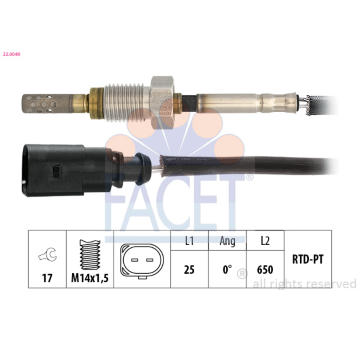 Cidlo, teplota vyfukovych plynu FACET 22.0049