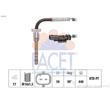 Cidlo, teplota vyfukovych plynu FACET 22.0125
