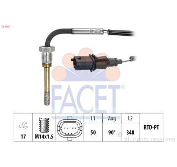 Cidlo, teplota vyfukovych plynu FACET 22.0165