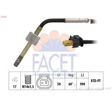 Snímač teploty výfukových plynov FACET 22.0229