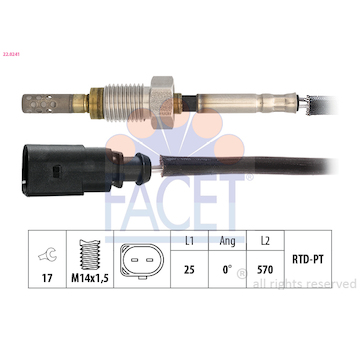 Cidlo, teplota vyfukovych plynu FACET 22.0241