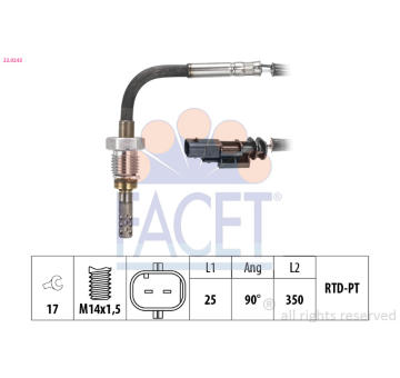 Cidlo, teplota vyfukovych plynu FACET 22.0243