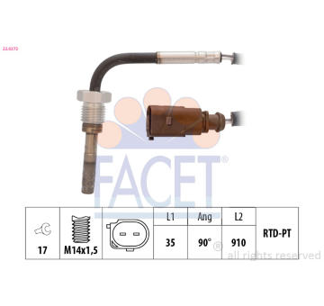 Cidlo, teplota vyfukovych plynu FACET 22.0272
