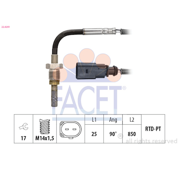 Cidlo, teplota vyfukovych plynu FACET 22.0291