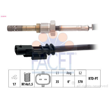 Cidlo, teplota vyfukovych plynu FACET 22.0310
