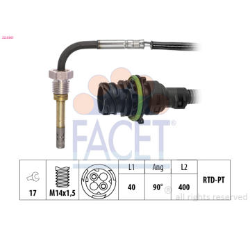 Cidlo, teplota vyfukovych plynu FACET 22.0361