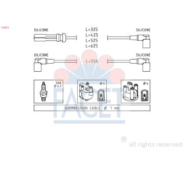 Sada kabelů pro zapalování FACET 4.8372