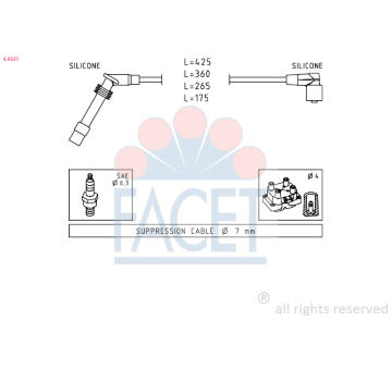 Sada kabelů pro zapalování FACET 4.9531