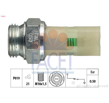 Olejový tlakový spínač FACET 7.0075