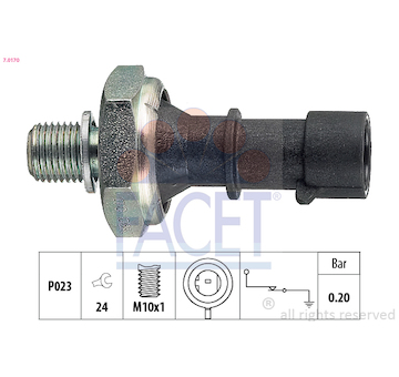 Olejový tlakový spínač FACET 7.0170