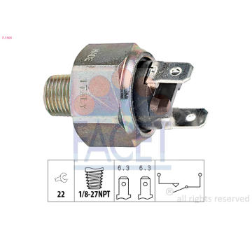 Spinac brzdoveho svetla FACET 7.1101