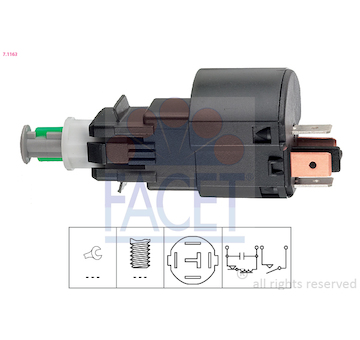 Spinac brzdoveho svetla FACET 7.1163