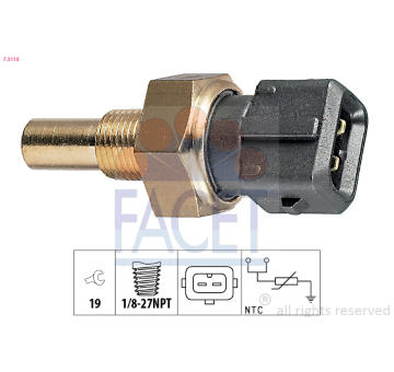 Snímač teploty chladiacej kvapaliny FACET 7.3119