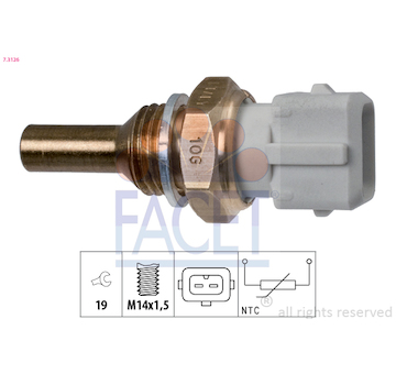 Snímač, teplota chladiva FACET 7.3126