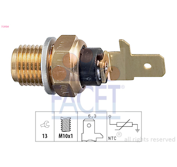 Snímač, teplota oleje FACET 7.3154