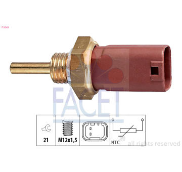 Snímač, teplota chladiva FACET 7.3242