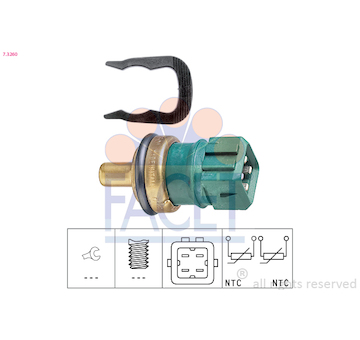 Snímač, teplota chladiva FACET 7.3260