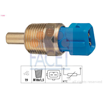 Snímač teploty chladiacej kvapaliny FACET 7.3262
