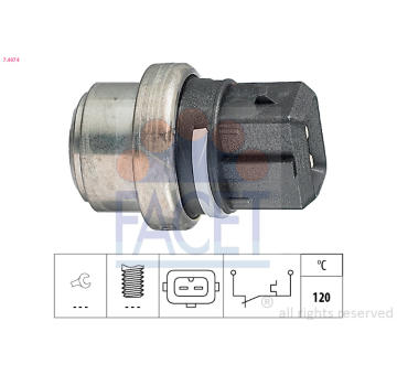 Teplotný spínač kontrolky teploty chladenia FACET 7.4074