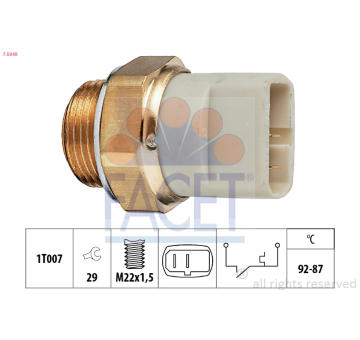Teplotní spínač, větrák chladiče FACET 7.5049