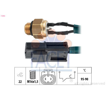 Teplotní spínač, větrák chladiče FACET 7.5055