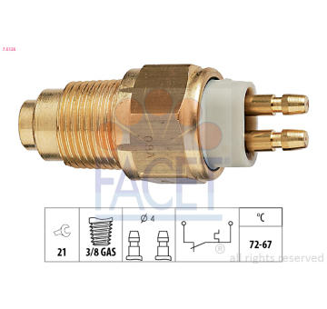 Teplotní spínač, větrák chladiče FACET 7.5125
