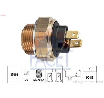 Teplotní spínač, větrák chladiče FACET 7.5134