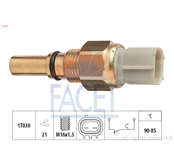Teplotní spínač, větrák chladiče FACET 7.5151