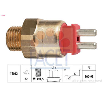 Teplotní spínač, větrák chladiče FACET 7.5169