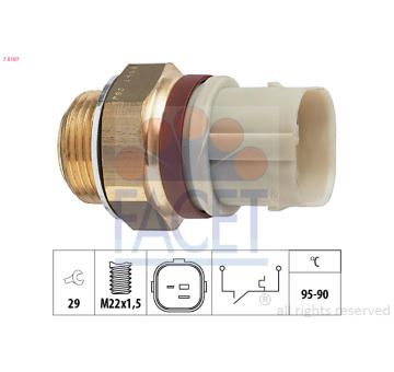 Teplotní spínač, větrák chladiče FACET 7.5197