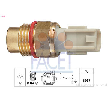 Teplotní spínač, větrák chladiče FACET 7.5198