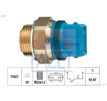 Teplotní spínač, větrák chladiče FACET 7.5201