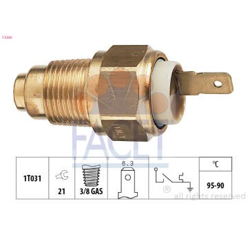 Teplotní spínač, větrák chladiče FACET 7.5226