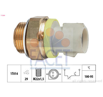 Teplotní spínač, větrák chladiče FACET 7.5280