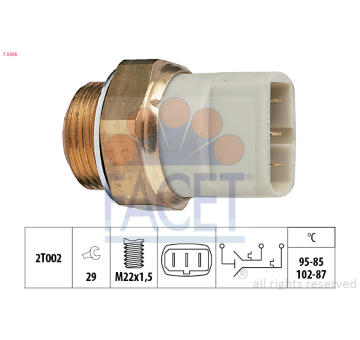 Teplotní spínač, větrák chladiče FACET 7.5605