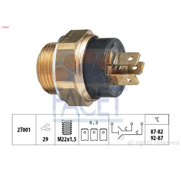 Teplotný spínač ventilátora chladenia FACET 7.5606