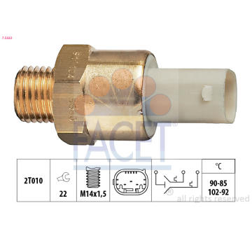 Teplotní spínač, větrák chladiče FACET 7.5683