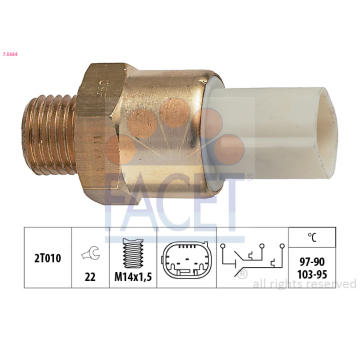 Teplotní spínač, větrák chladiče FACET 7.5684