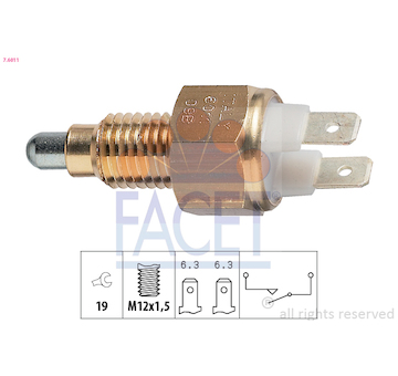 Spínač, světlo zpátečky FACET 7.6011