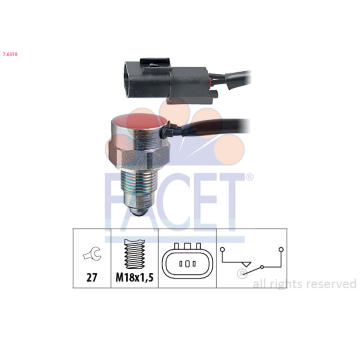 Spínač, světlo zpátečky FACET 7.6319
