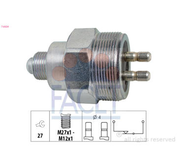 Spínač, světlo zpátečky FACET 7.6324