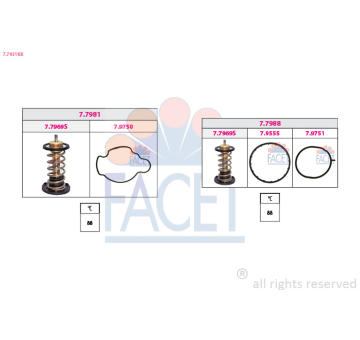 Termostat, chladivo FACET 7.7931KK