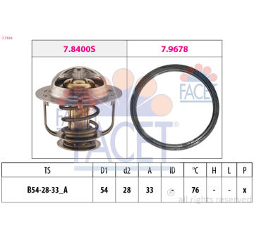 Termostat, chladivo FACET 7.7934