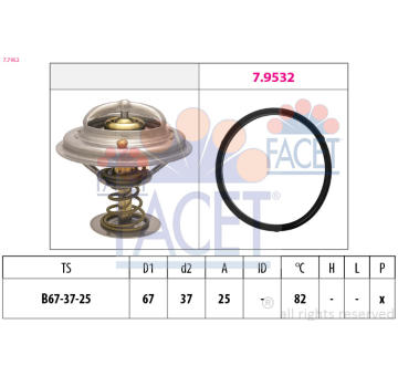 Termostat, chladivo FACET 7.7952