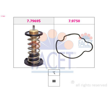 Termostat, chladivo FACET 7.7981