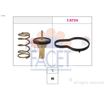 Termostat, chladivo FACET 7.7990