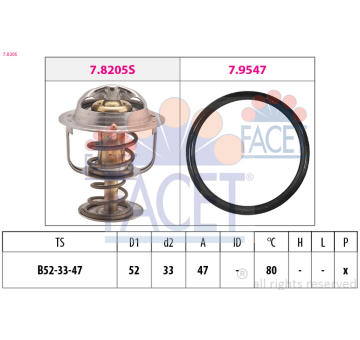 Termostat, chladivo FACET 7.8205